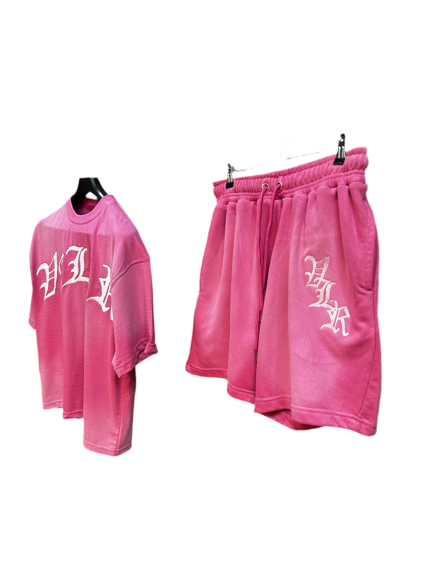 Frosted Pink Old English Short Set
