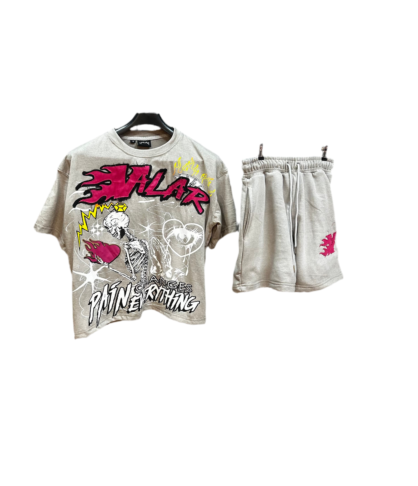 Grey “Pain Changes Everything” Short Set