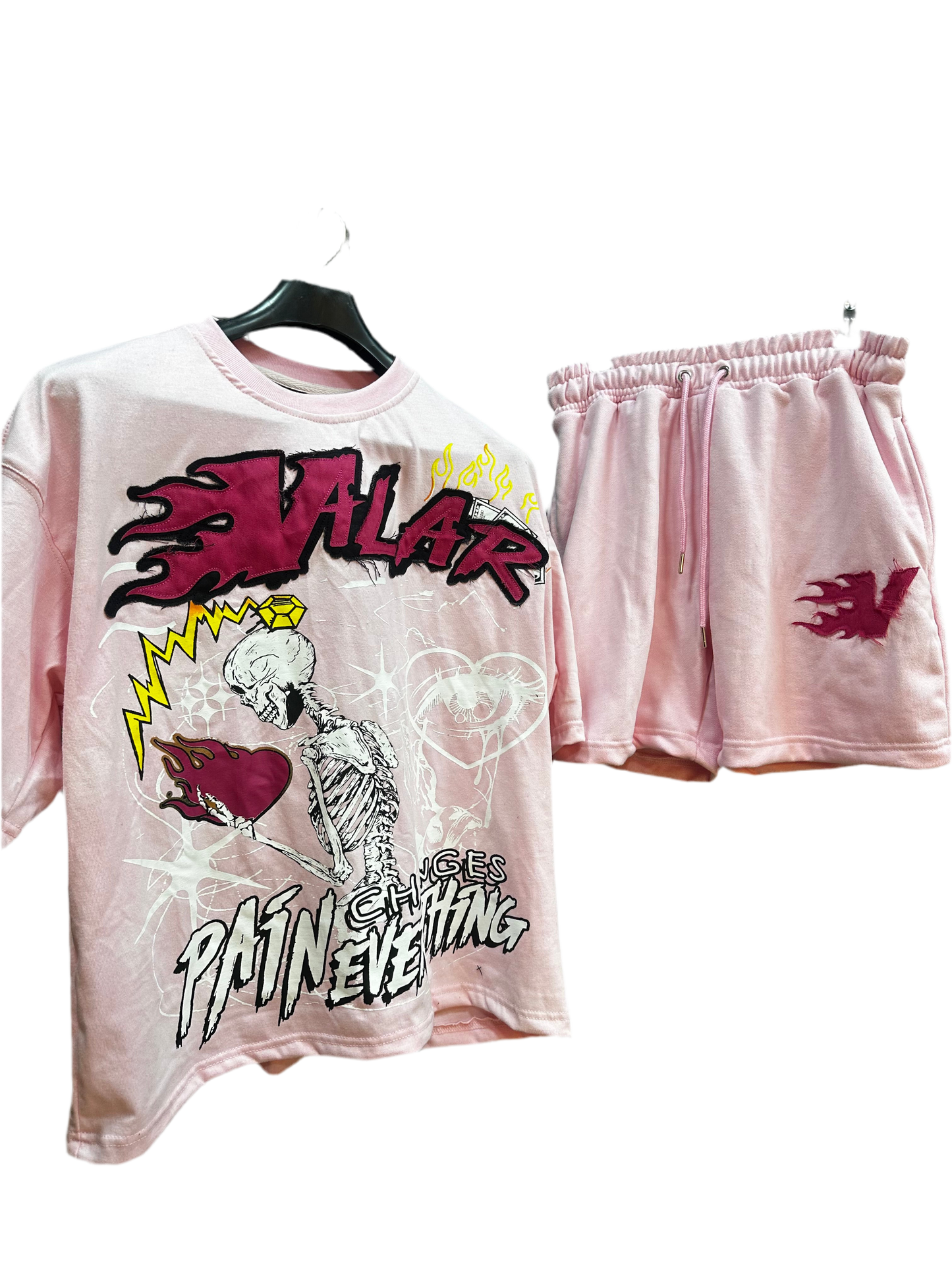 Light Pink “Pain Changes Everything” Short Set