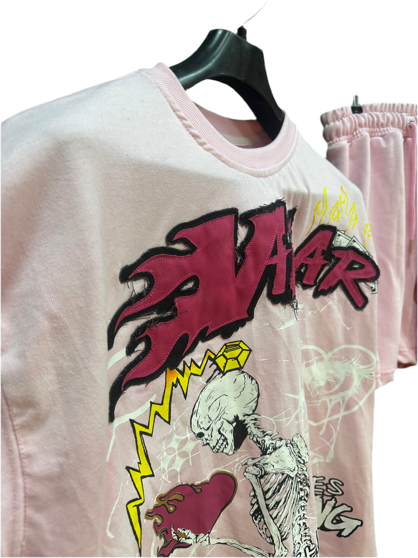 Light Pink “Pain Changes Everything” Short Set