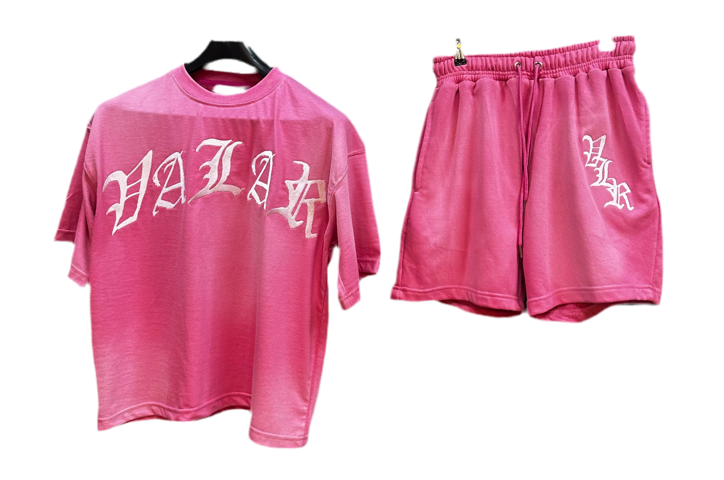 Frosted Pink Old English Short Set