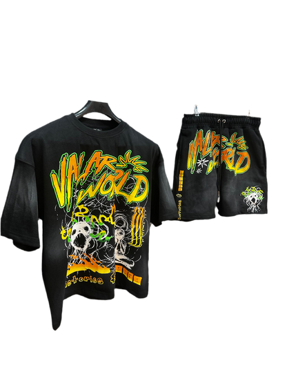 Black “Valar Wrld” Victories & Losses Short Set