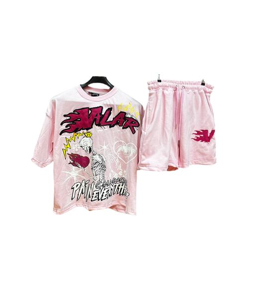 Light Pink “Pain Changes Everything” Short Set