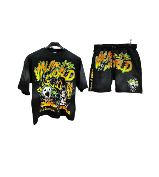 Black “Valar Wrld” Victories & Losses Short Set