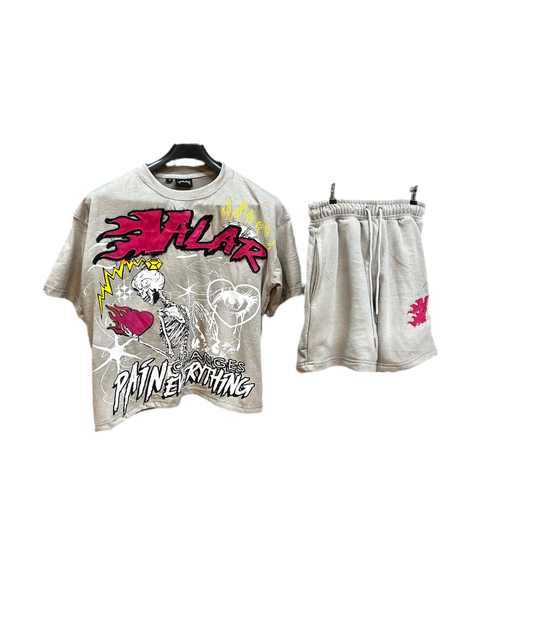 Grey “Pain Changes Everything” Short Set